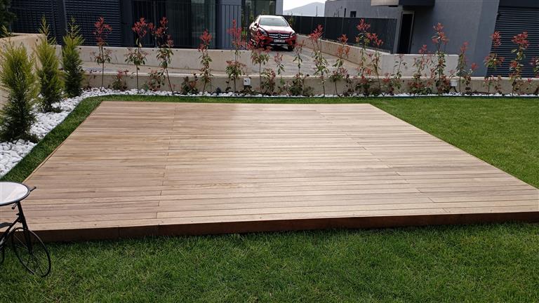 iroko ahşap deck.