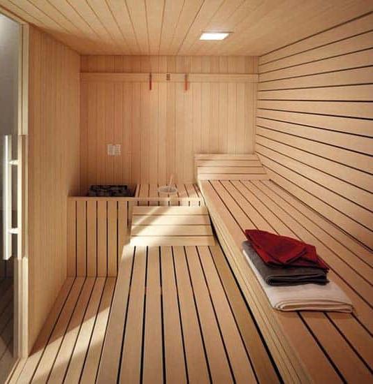 Sauna ahşabı.